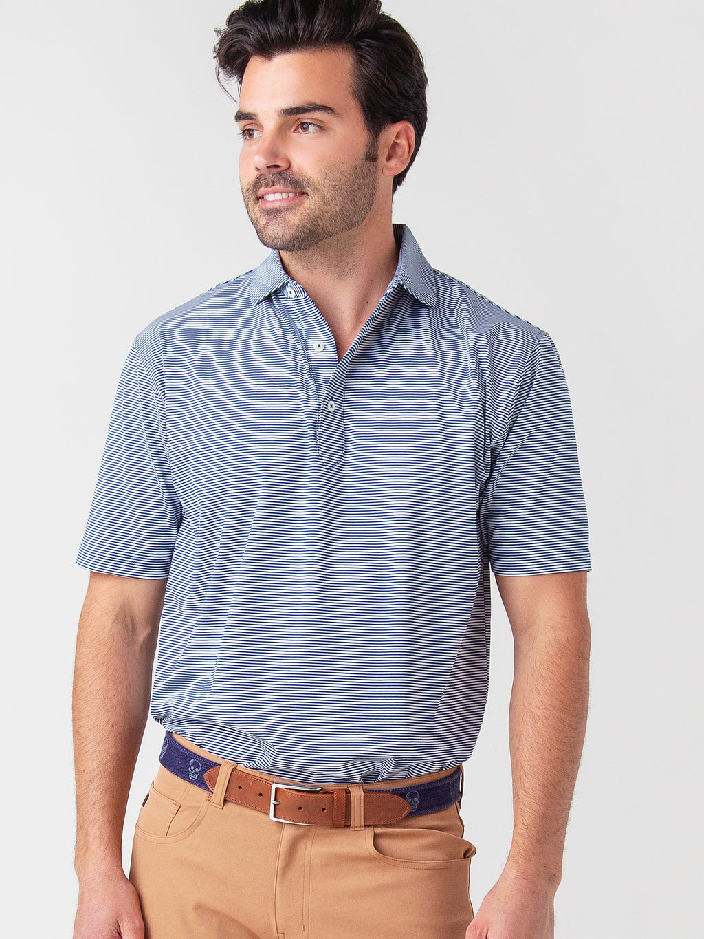 Saint Bernard Men's Carter Stripe Performance Polo - Saint Bernard