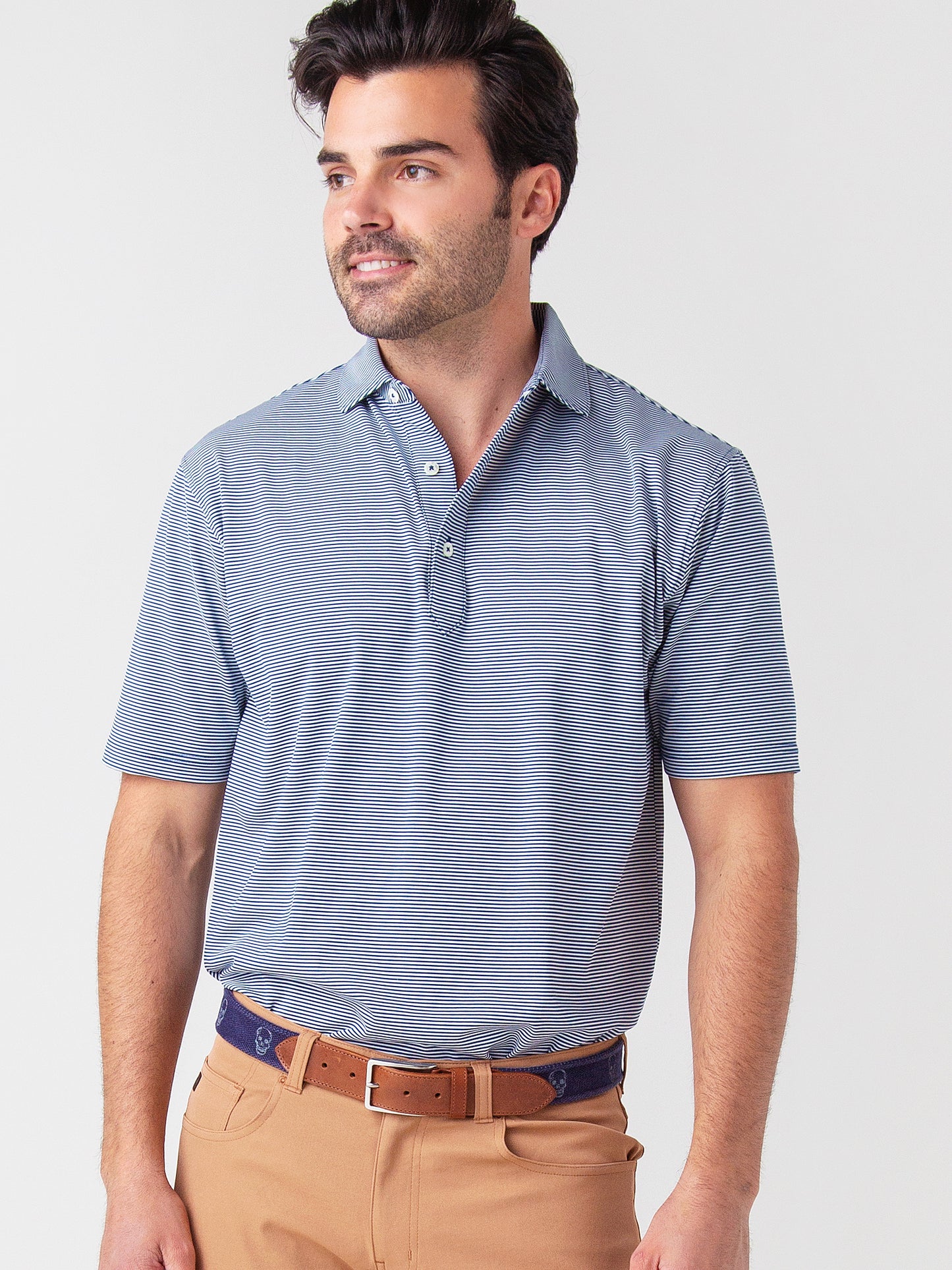 Saint Bernard Men's Carter Stripe Performance Polo - Saint Bernard