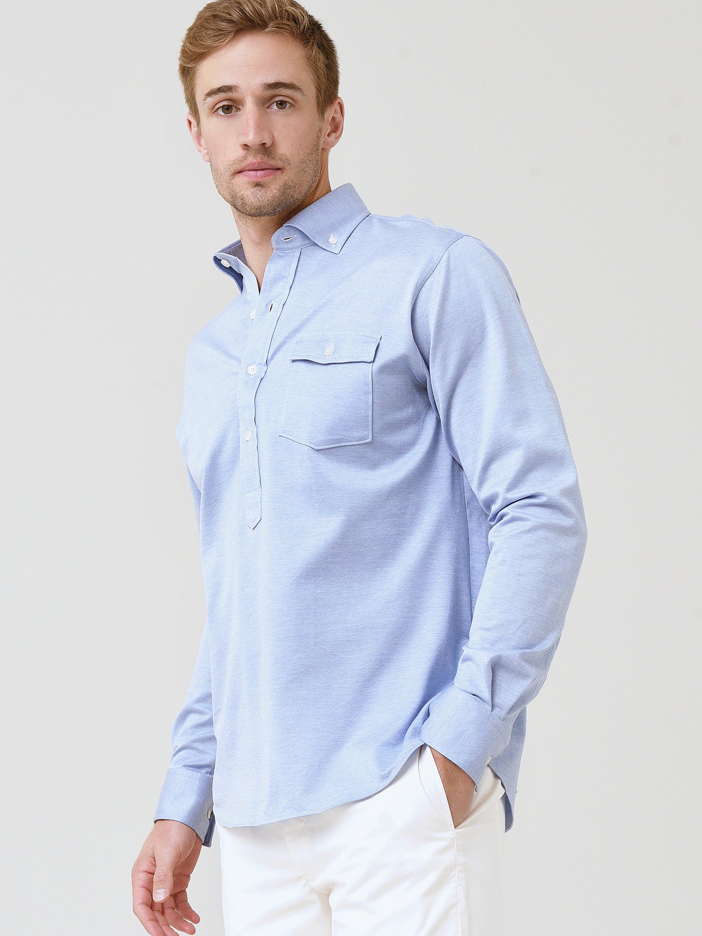 Saint Bernard Men's Logan Long Sleeve Popover Shirt - Saint Bernard