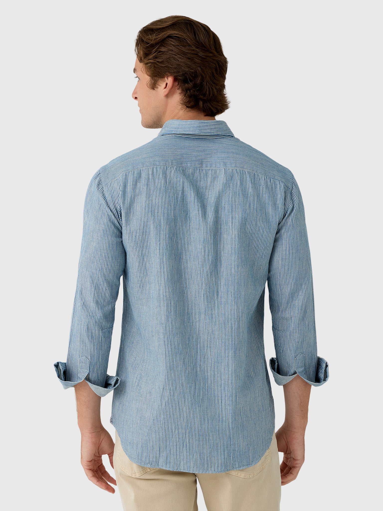 Salvatore Piccolo Men's Long Sleeve Cotton Shirt - Saint Bernard