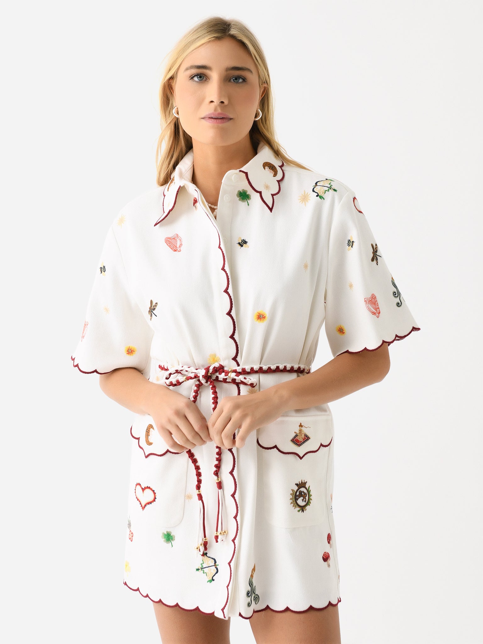 Antipodean Women's Queen Of Hearts Shirt Dress - Saint Bernard