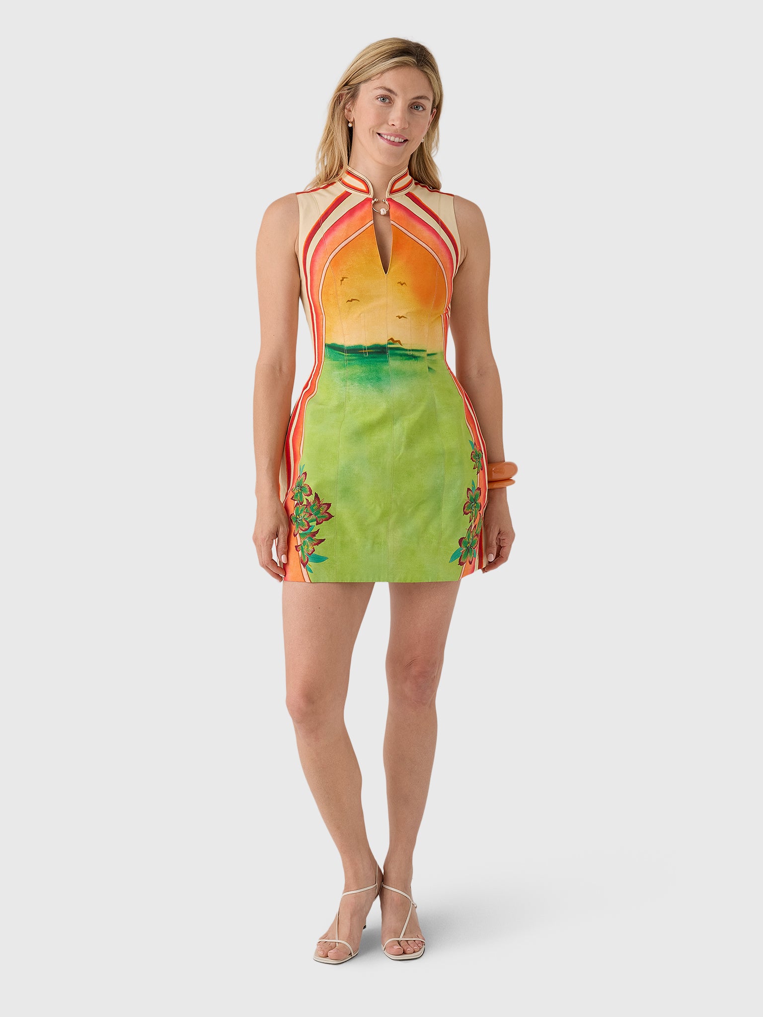Antipodean Women's High Neck Lantern Mini Dress - Saint Bernard