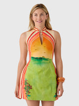 Antipodean Women's High Neck Lantern Mini Dress - Saint Bernard