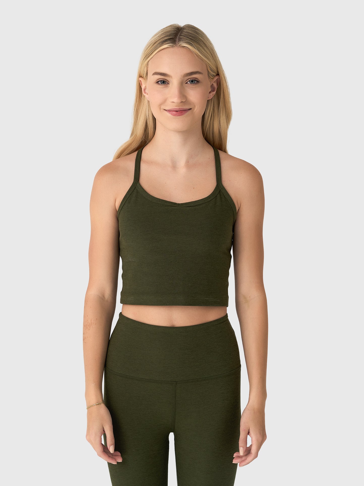 Beyond Yoga Women's Spacedye Slim Racerback Cropped Tank - Saint Bernard