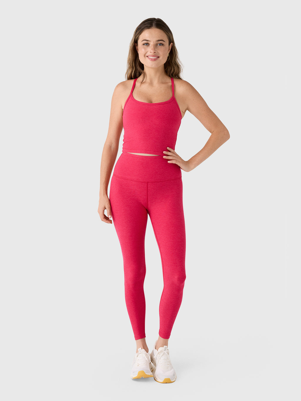 Beyond Yoga Women's Spacedye Slim Racerback Cropped Tank - Saint Bernard