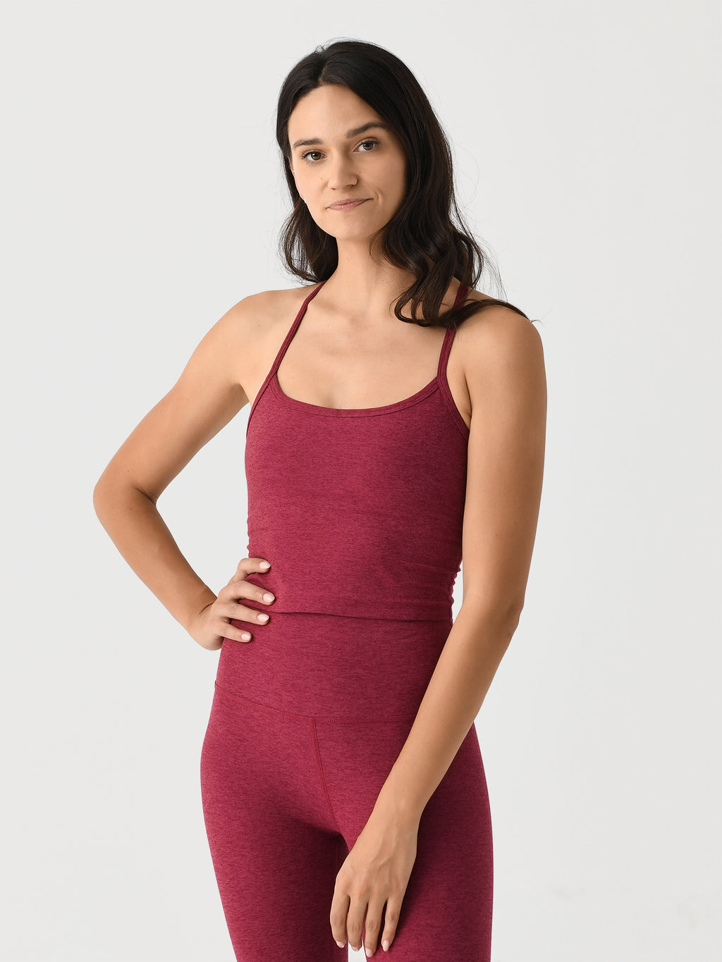 Beyond Yoga Women's Spacedye Slim Racerback Cropped Tank - Saint Bernard