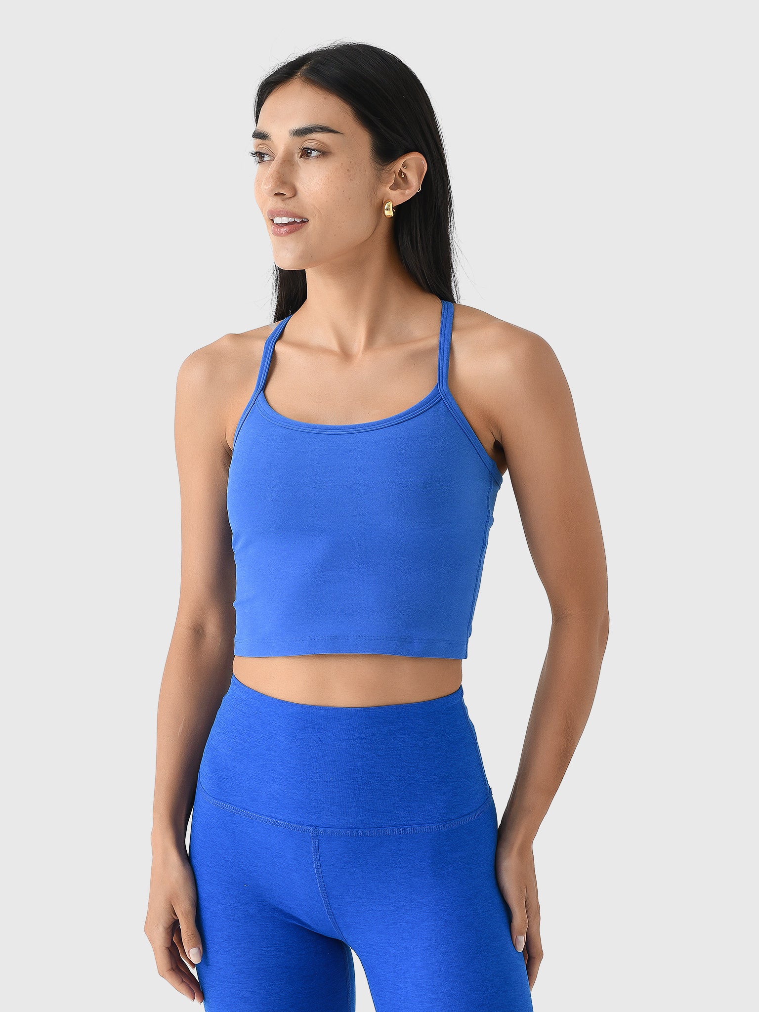 Beyond Yoga Women's Spacedye Slim Racerback Cropped Tank - Saint Bernard