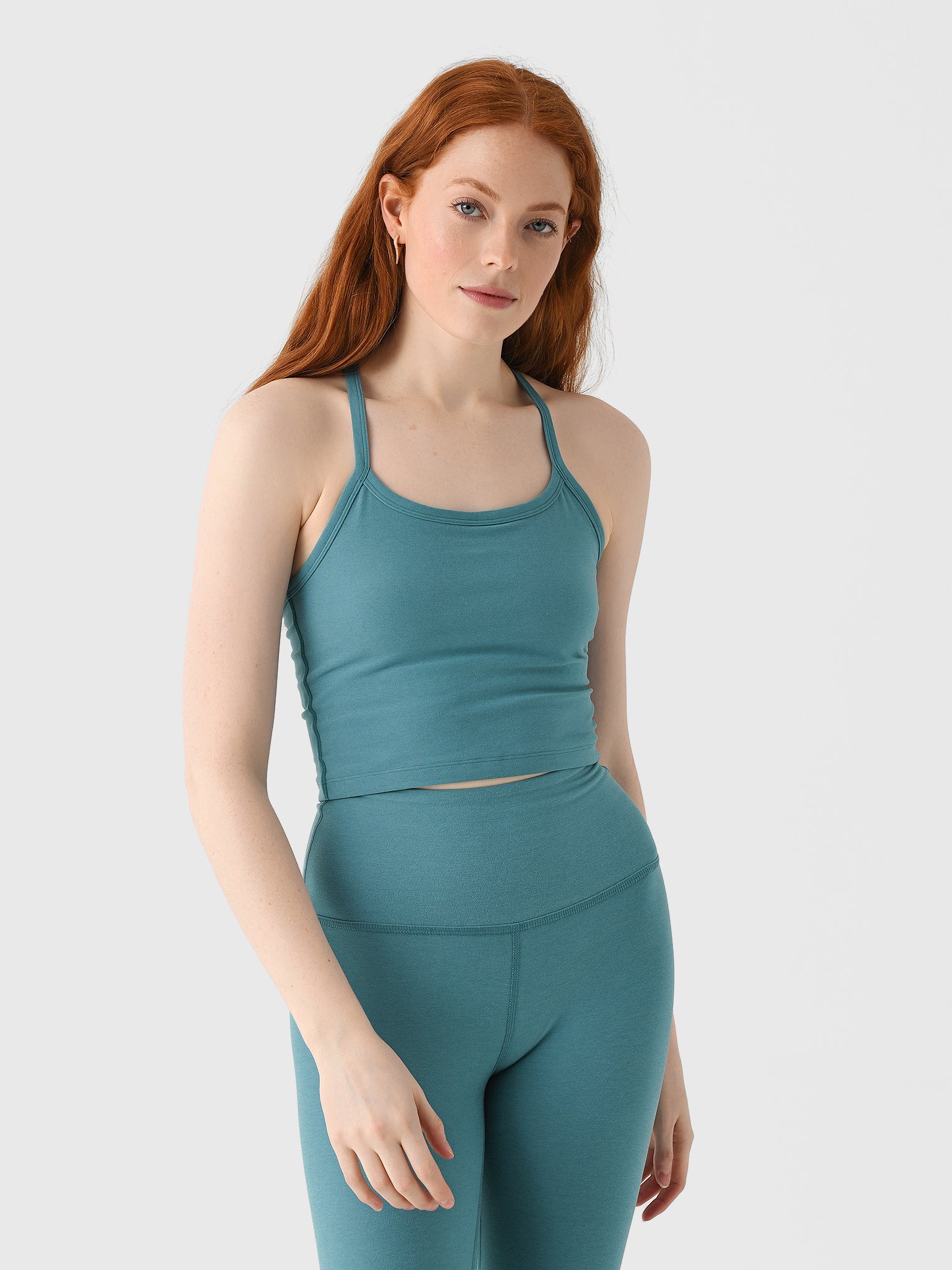 Beyond Yoga Women's Spacedye Slim Racerback Cropped Tank - Saint Bernard