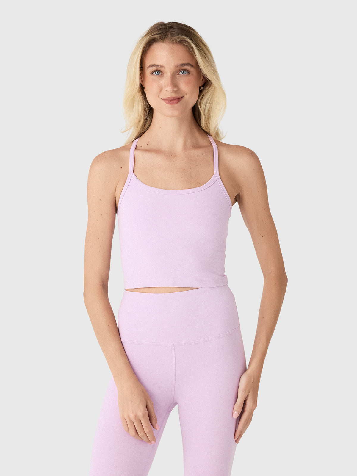 Beyond Yoga Women's Spacedye Slim Racerback Cropped Tank - Saint Bernard