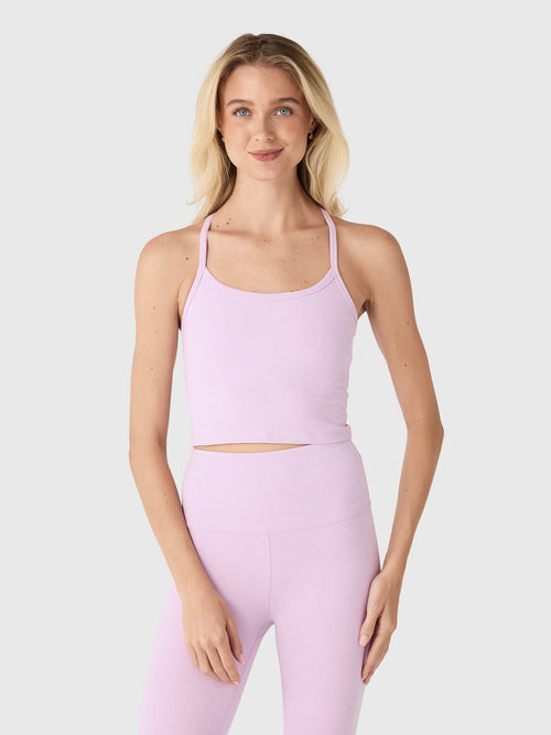 Beyond Yoga Women's Spacedye Slim Racerback Cropped Tank - Saint Bernard