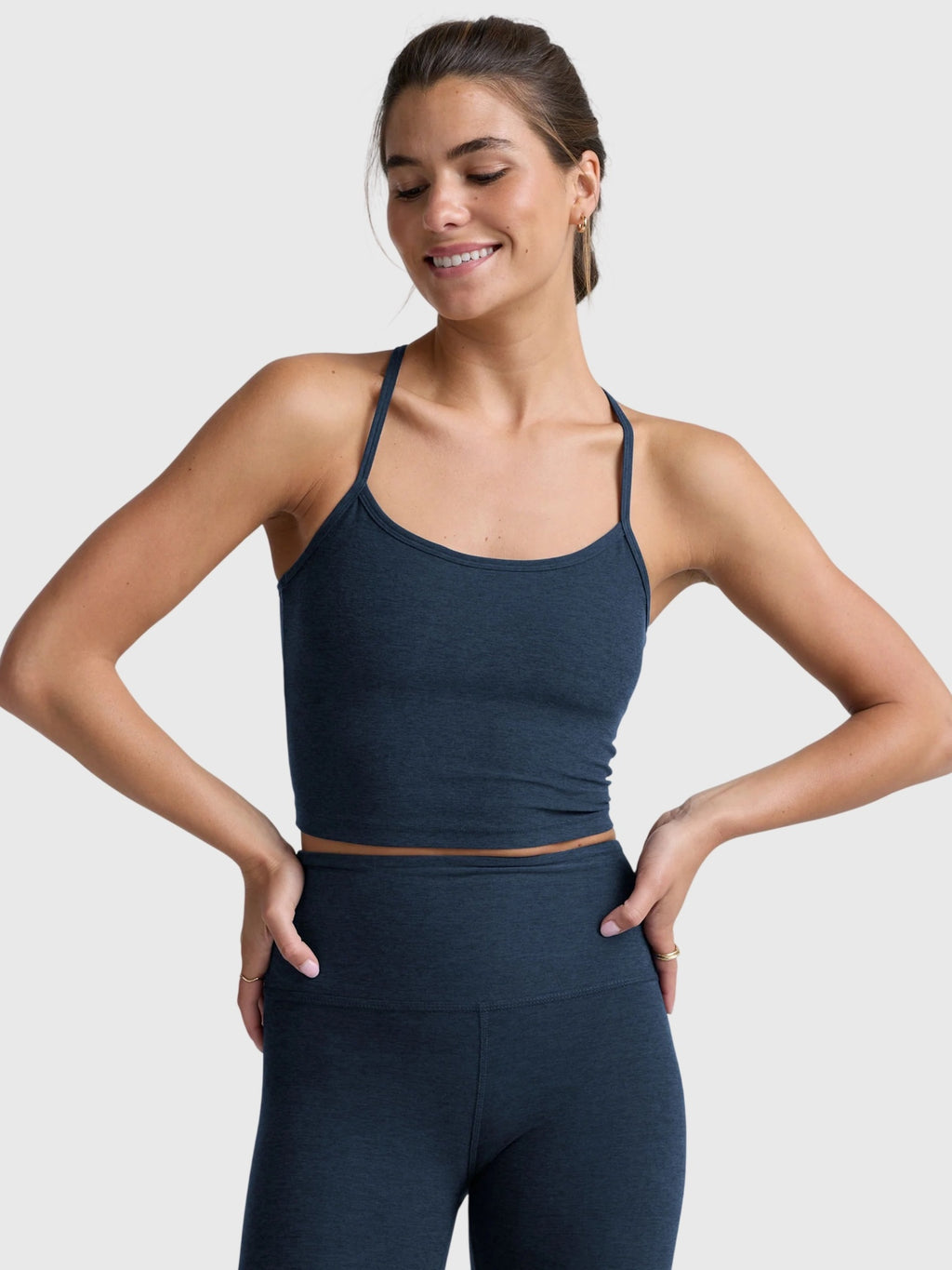 Beyond Yoga Women's Spacedye Slim Racerback Cropped Tank - Saint Bernard