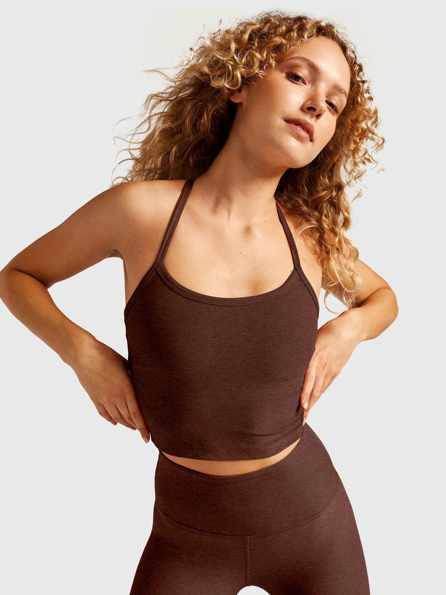 Beyond Yoga Women's Spacedye Slim Racerback Cropped Tank - Saint Bernard