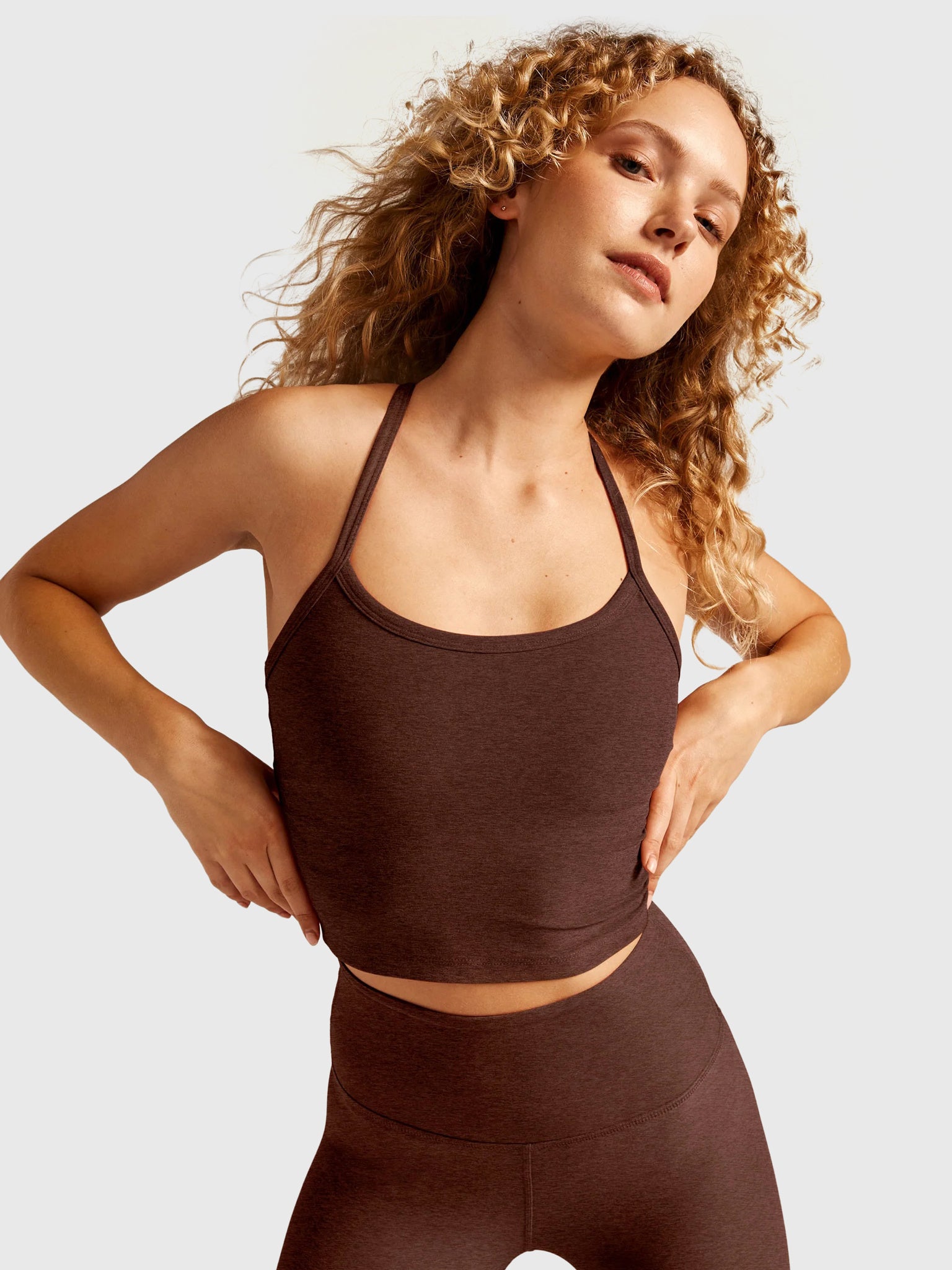 Beyond Yoga Women's Spacedye Slim Racerback Cropped Tank - Saint Bernard