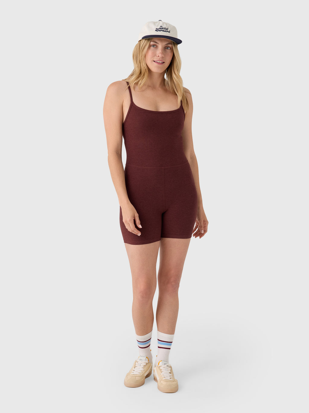Beyond Yoga Women's Spacedye Keep Pace Biker Jumpsuit - Saint Bernard