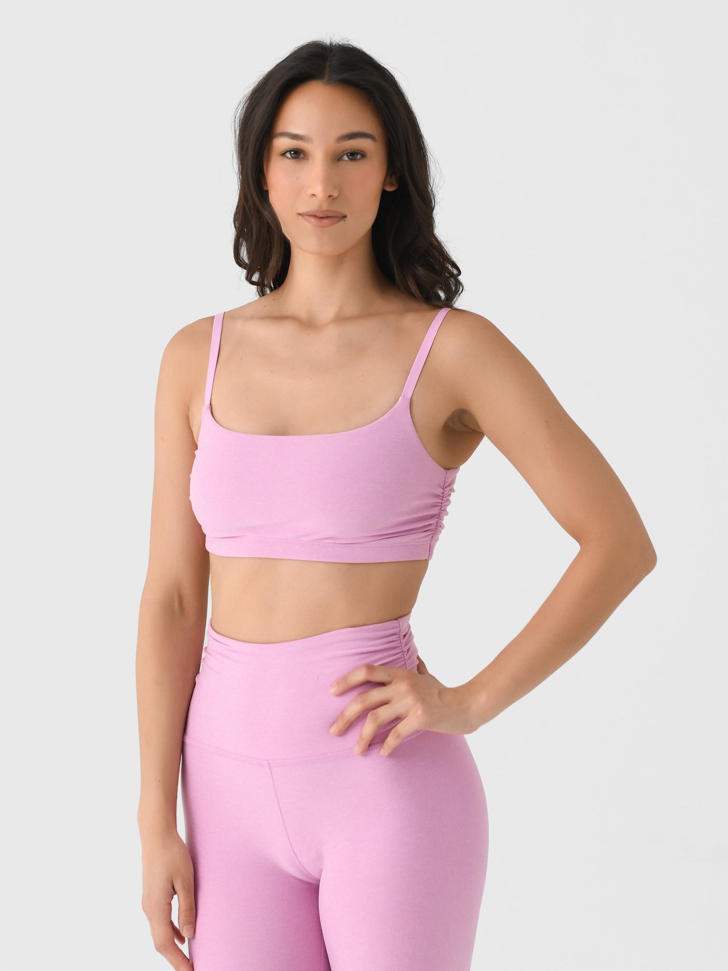 Beyond Yoga Women's Spacedye Raise The Barre Shirred Bra - Saint Bernard