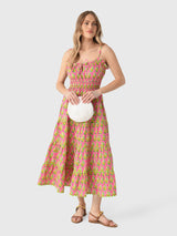 Pink City Prints Women's Seychelles Dress - Saint Bernard