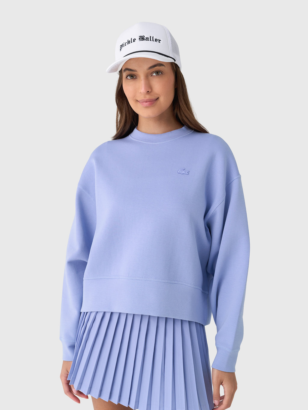 Lacoste Women's Oversized Cotton Sweatshirt - Saint Bernard