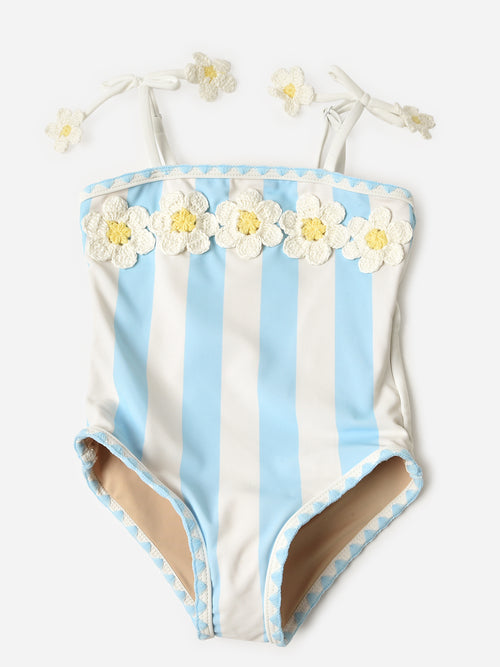 Shade Critters Girls' Crochet Daisy One-Piece Swimsuit