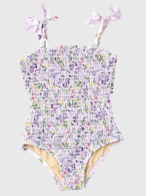 Shade Critters Girls' Smocked One-Piece Swimsuit