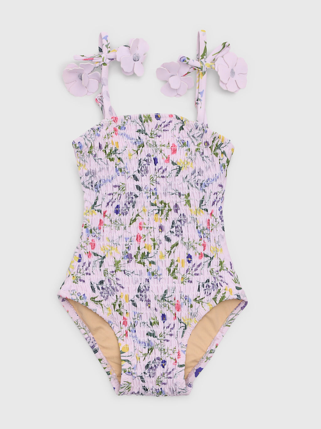 Shade Critters Girls' Smocked One-Piece Swimsuit - Saint Bernard