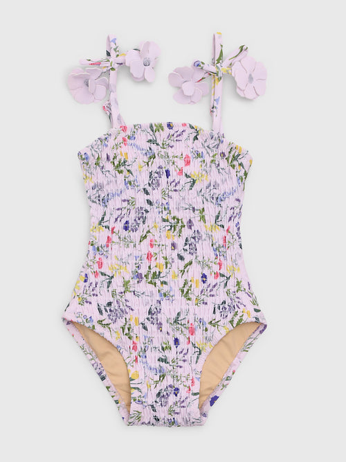 Shade Critters Girls' Smocked One-Piece Swimsuit