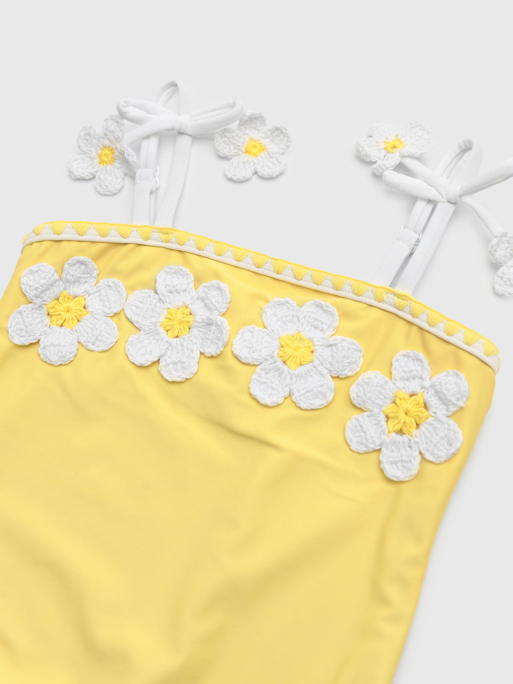 Shade Critters Girls' Crochet Daisy One-Piece Swimsuit - Saint Bernard