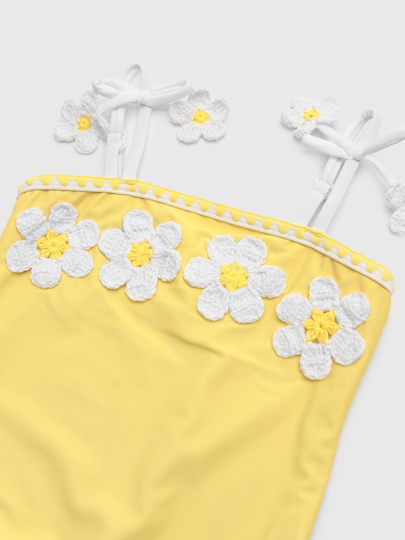 Shade Critters Girls' Crochet Daisy One-Piece Swimsuit - Saint Bernard