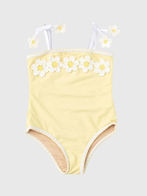 Shade Critters Girls' Crochet Daisy One-Piece Swimsuit