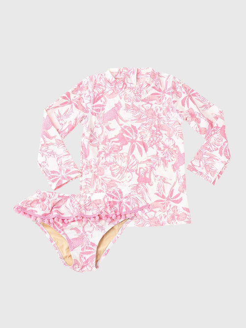Shade Critters Girls' Pink Paradise Rashguard Set