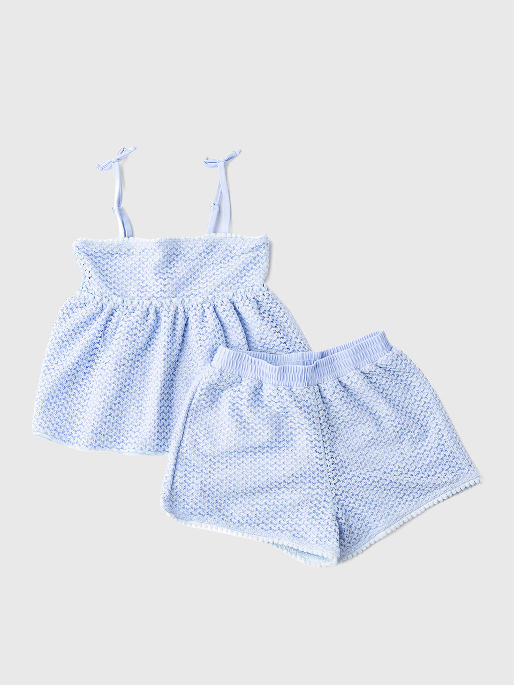 Shade Critters Girls' Crochet Peplum Tank + Short Cover-Up Set - Saint Bernard