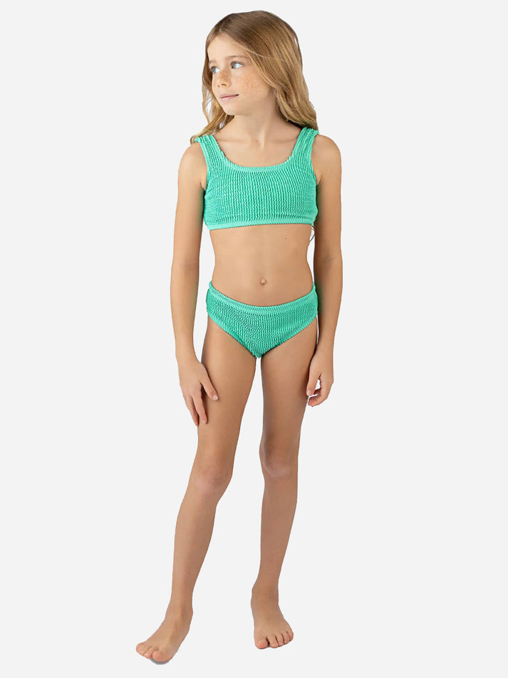 Shade Critters Pink Girls Crinkle Textured Bikini