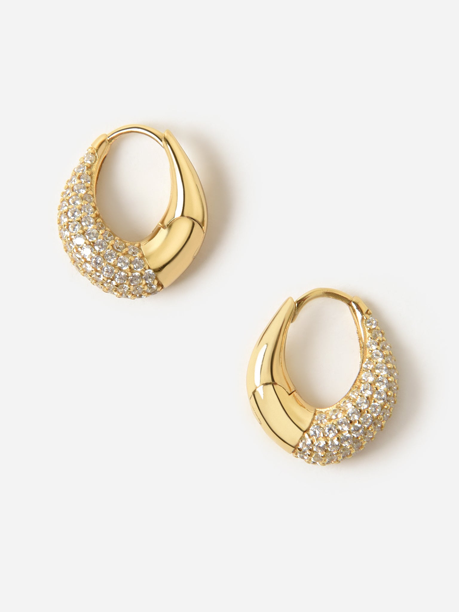 Shashi Kira Pavé Hoop Earrings - Saint Bernard