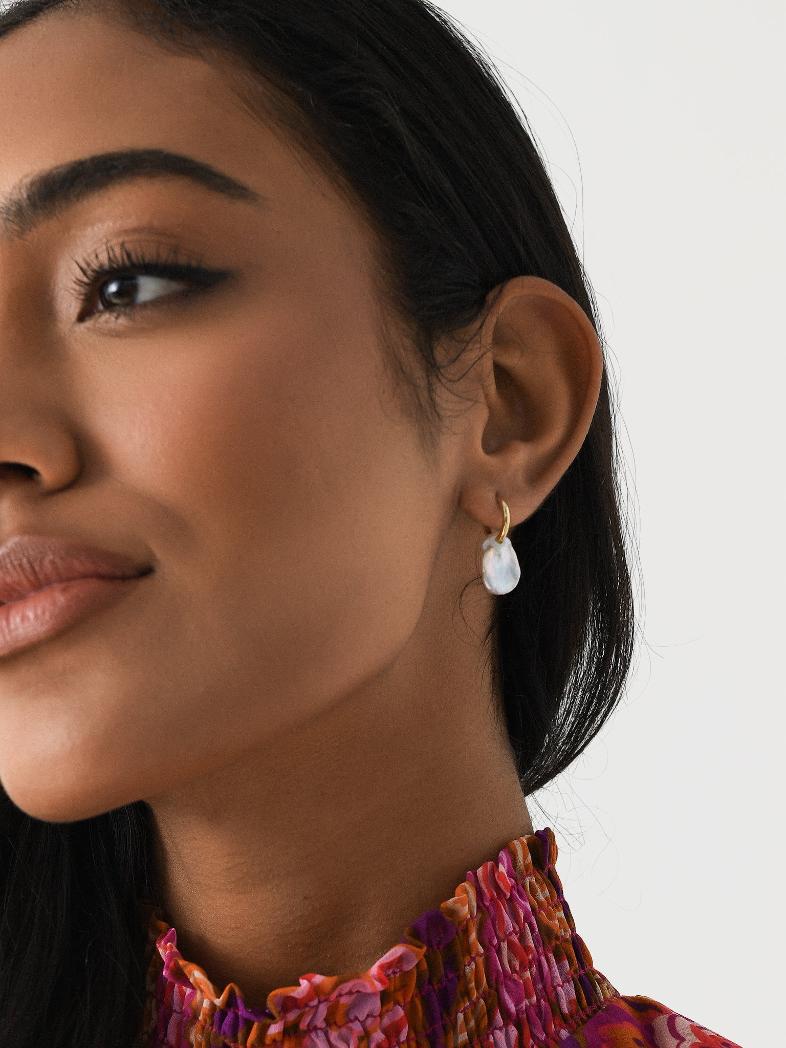 Shashi Giselle Huggie Earrings | $61.90 | Saint Bernard