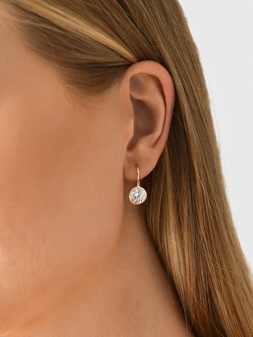 Shashi Bezel Drop Earrings