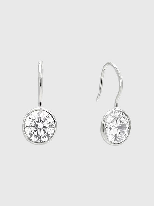 Shashi Bezel Drop Earrings