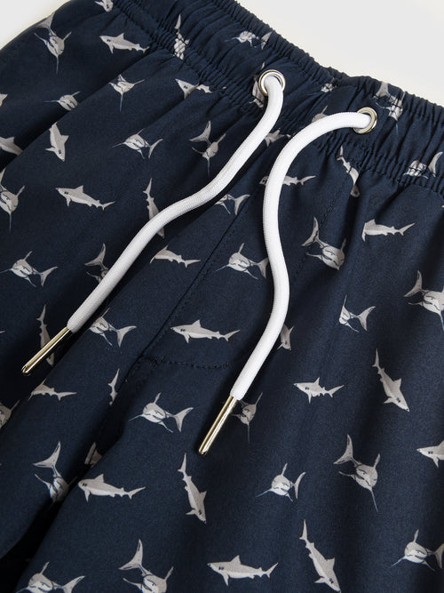 Bermies Boys' Sharks Swim Trunk