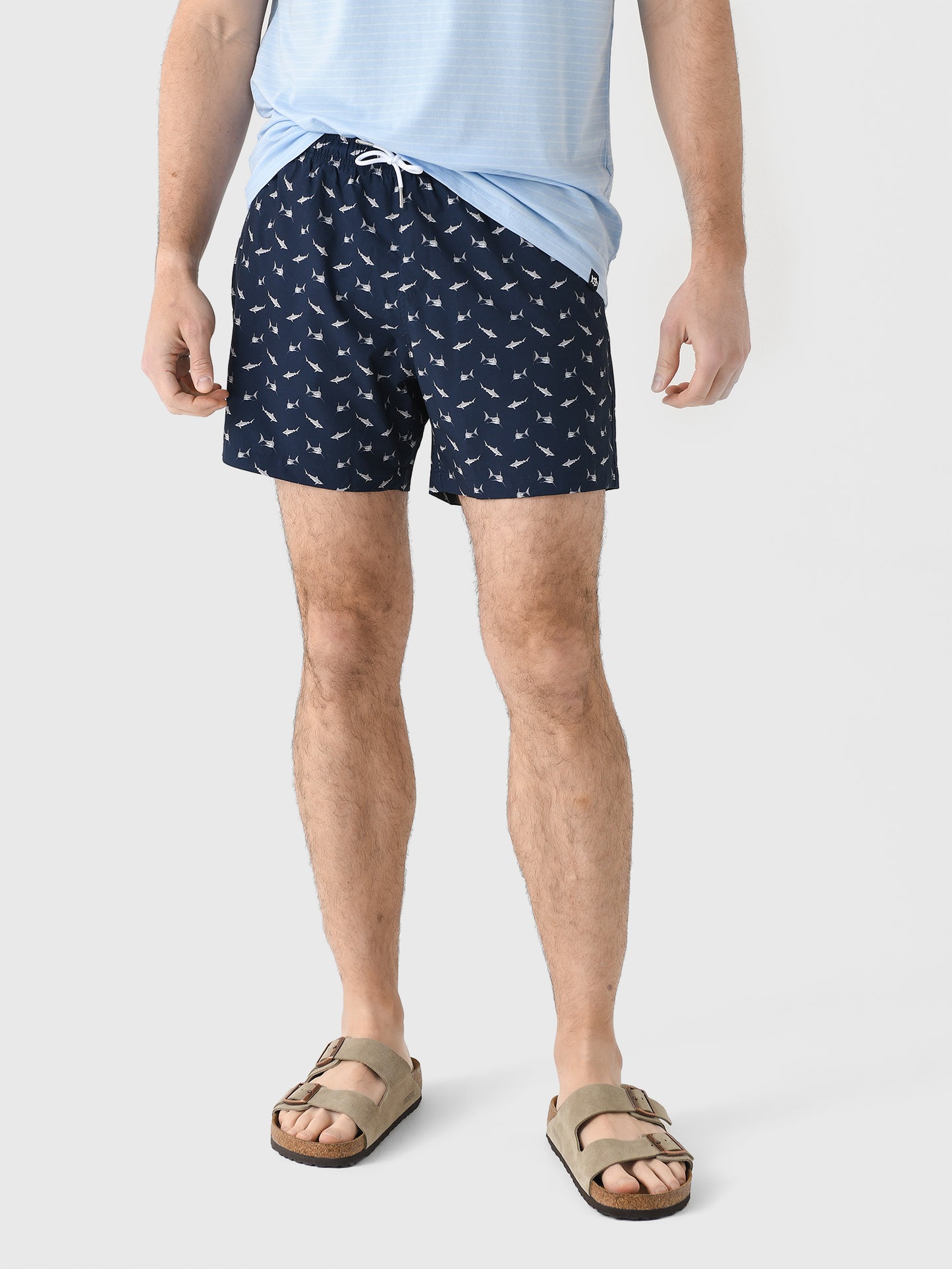 Bermies Men's Sharks Swim Trunk - Saint Bernard