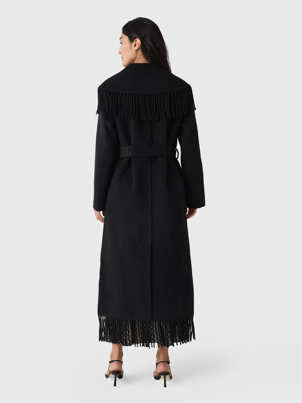 Simkhai Women's Carrie Fringe Robe Coat - Saint Bernard