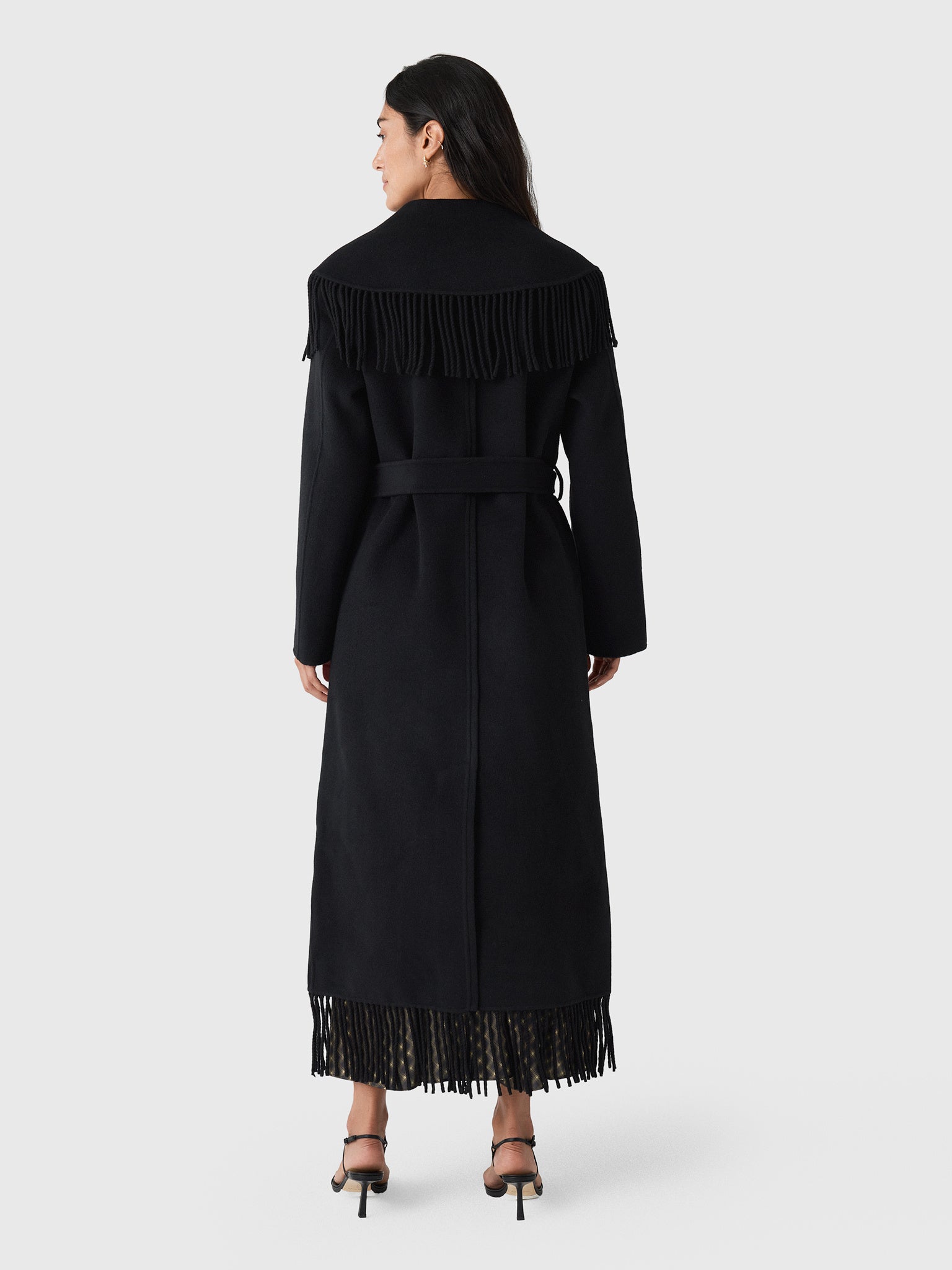 Simkhai Women's Carrie Fringe Robe Coat - Saint Bernard