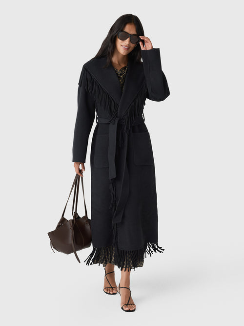 Simkhai Women's Carrie Fringe Robe Coat