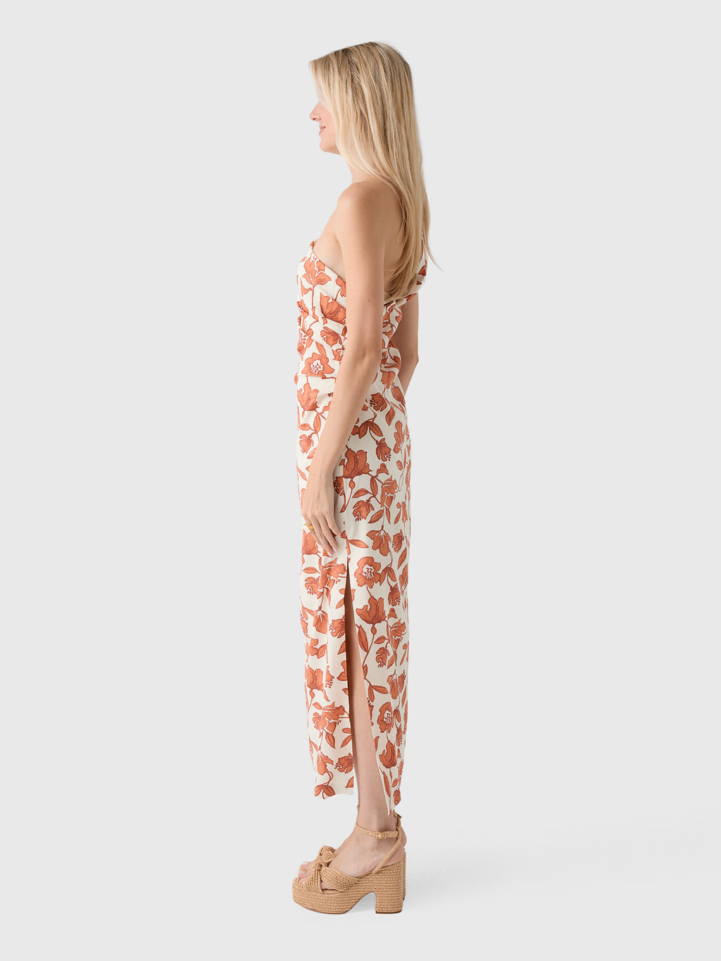 SIR. Women's Chloe One Shoulder Midi Dress - Saint Bernard