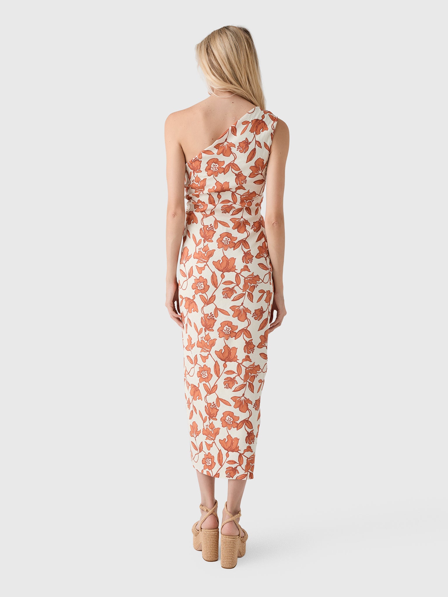 SIR. Women's Chloe One Shoulder Midi Dress - Saint Bernard