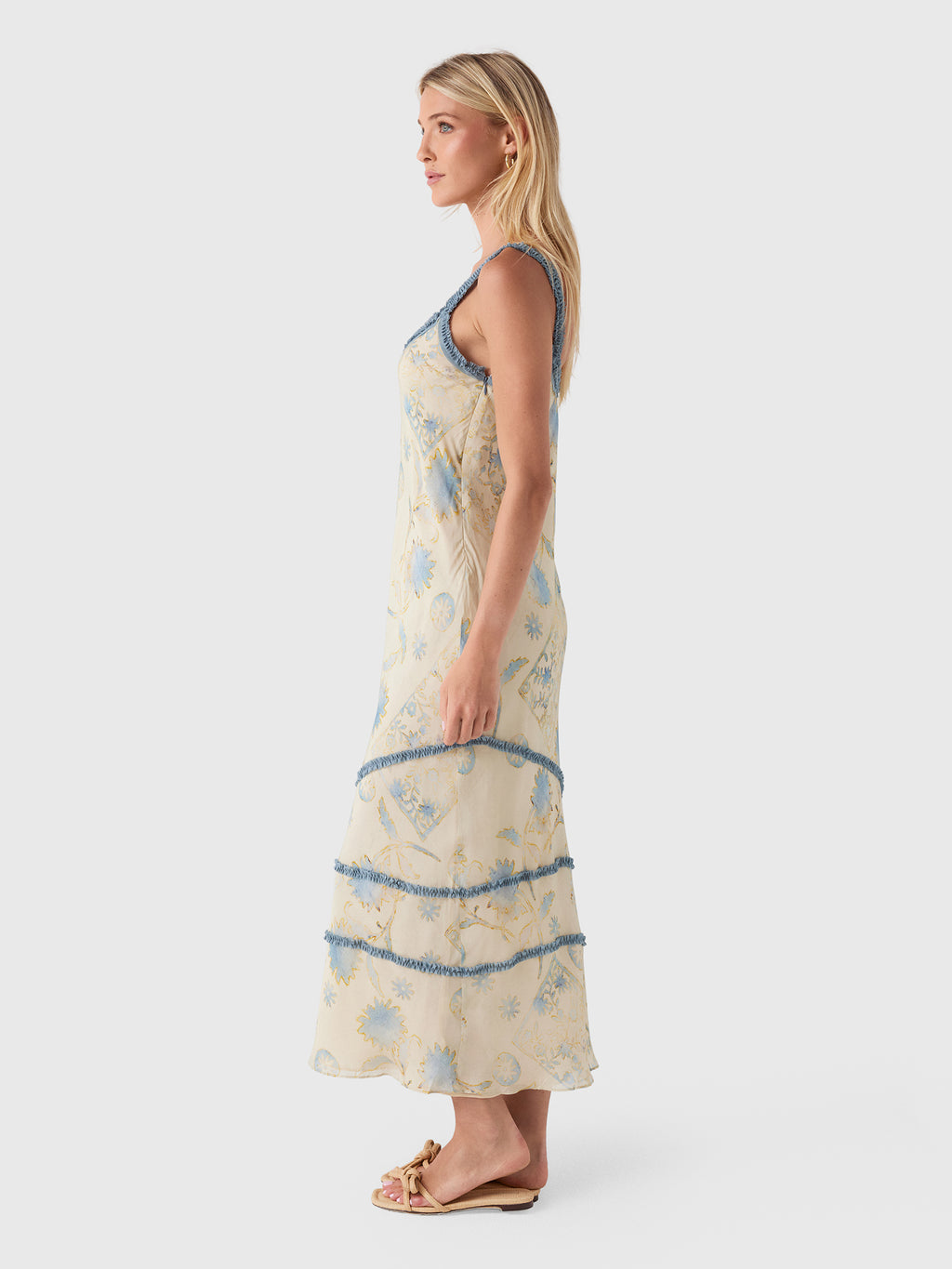 SIR. Women's Cecile Ruffle Slip Dress - Saint Bernard