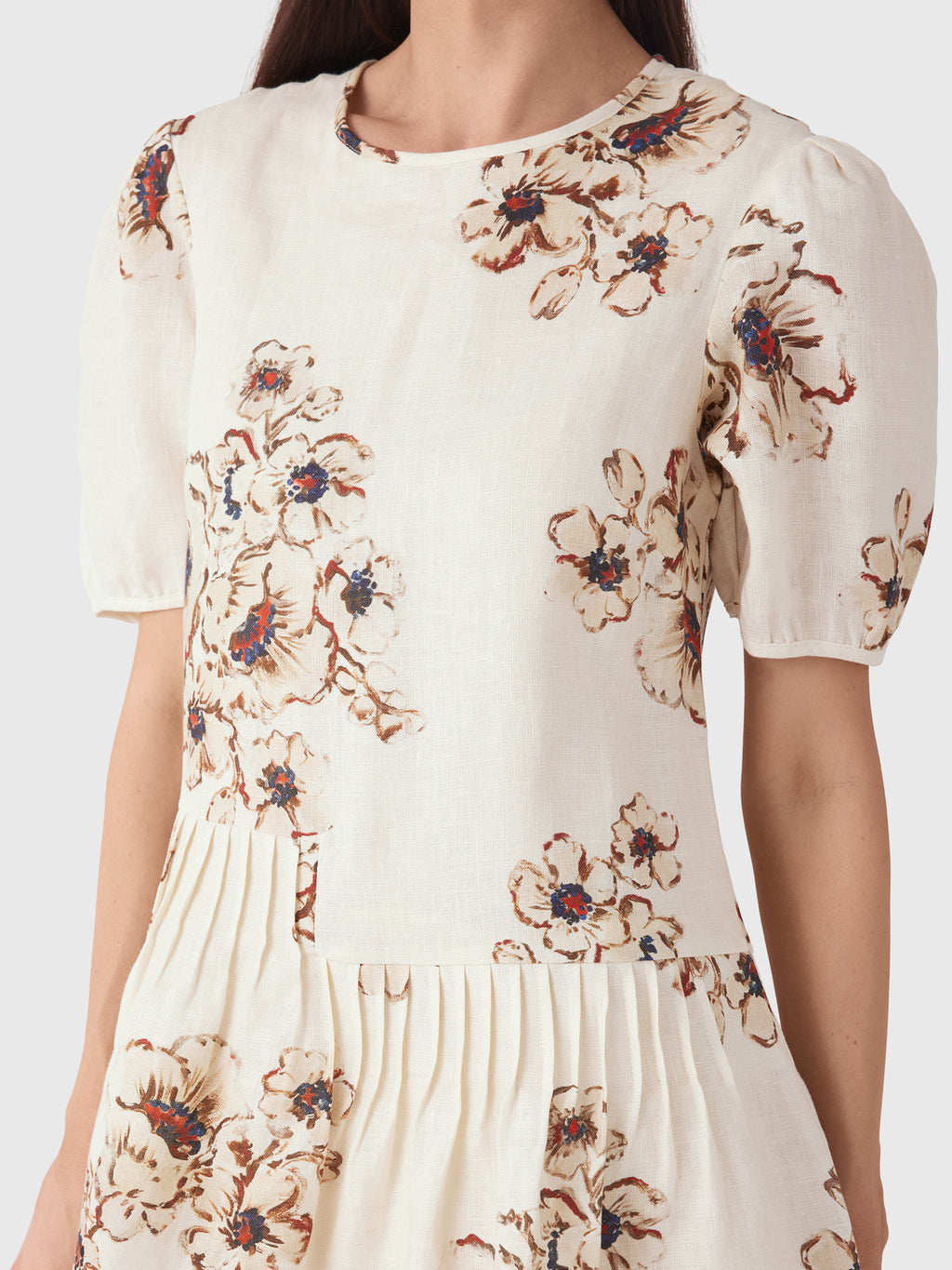 SIR. Women's Freja Puff Sleeve Mini Dress - Saint Bernard