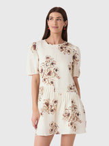 SIR. Women's Freja Puff Sleeve Mini Dress - Saint Bernard