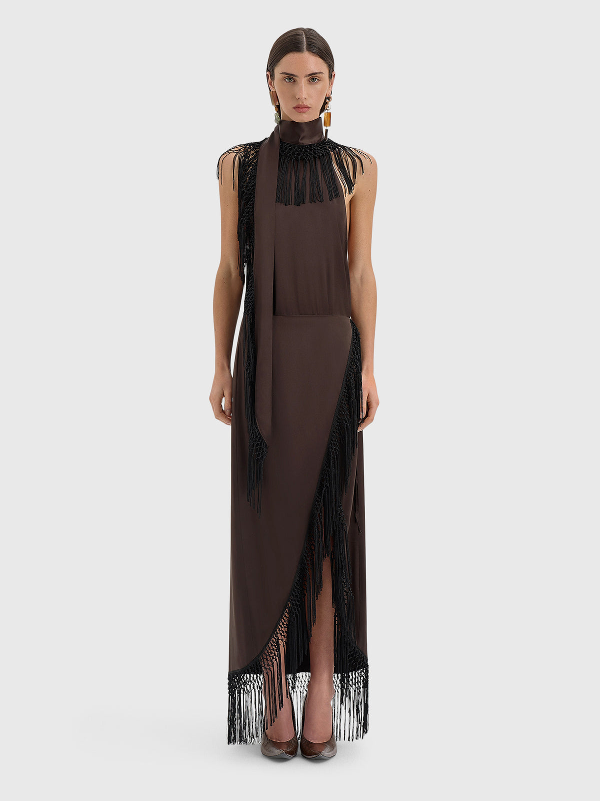 SIR. Women's Lula Fringe Dress - Saint Bernard
