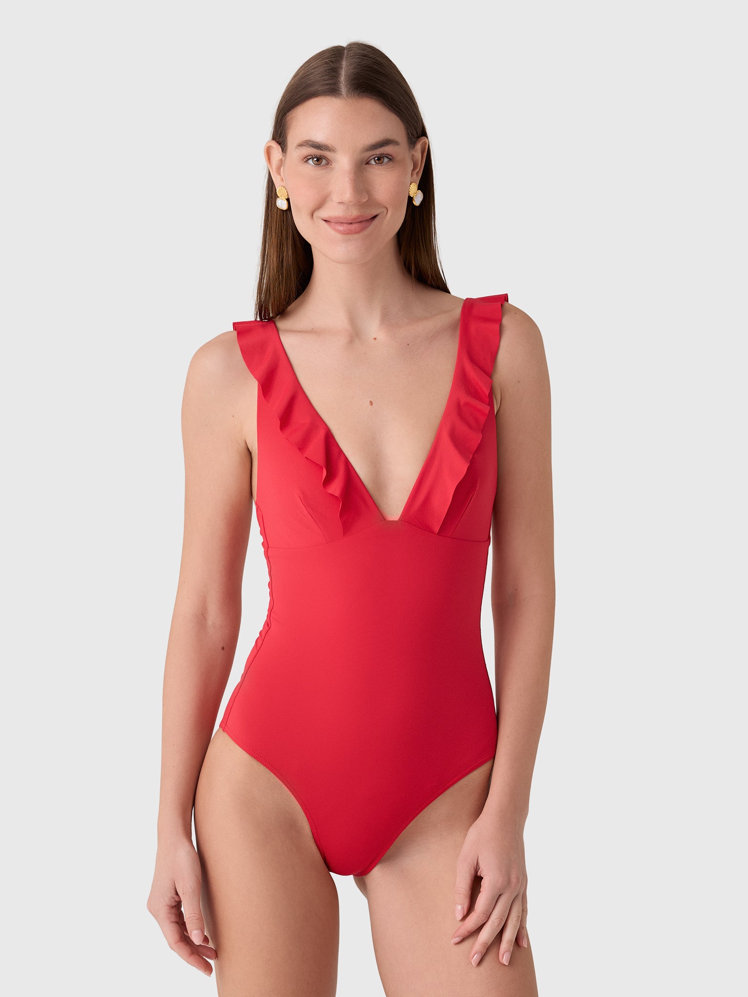 Sea Level Women's Eco Essentials Frill One-Piece Swimsuit - Saint Bernard