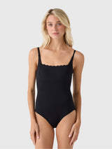 Sea Level Women's Scallop Square Neck Bralette One-Piece Swimsuit - Saint Bernard