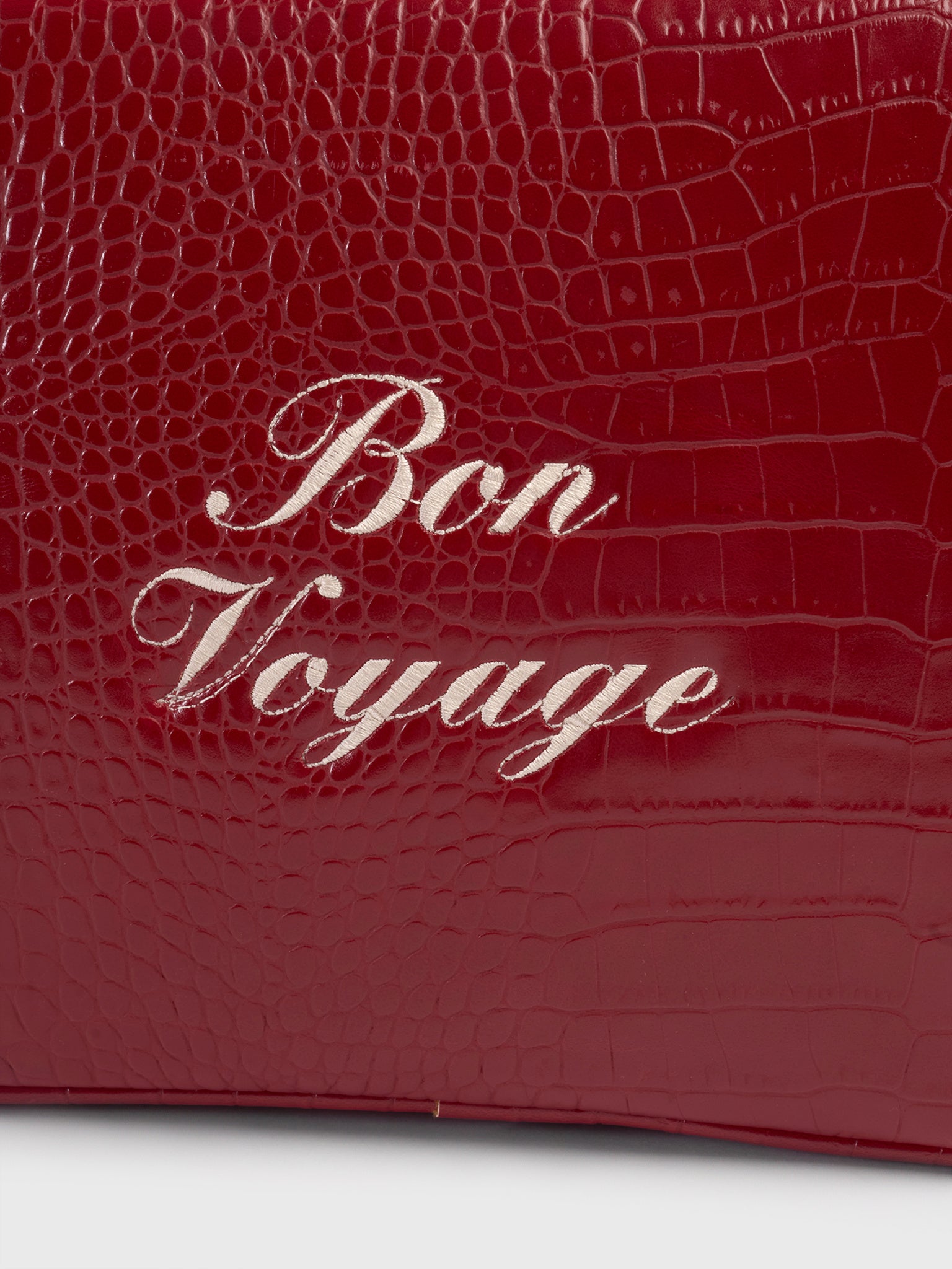 SMALL CROC POUCH BON VOYAGE xRED-alt3