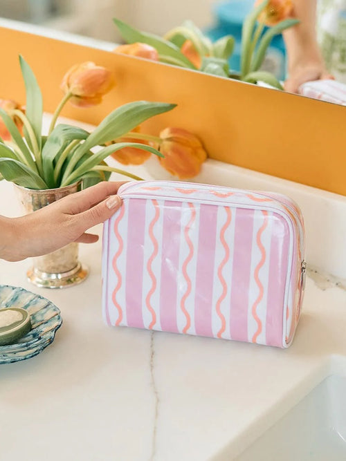 SMALL PATTERNED TOILETRY BAGxCORALSQUIGGLE-alt1